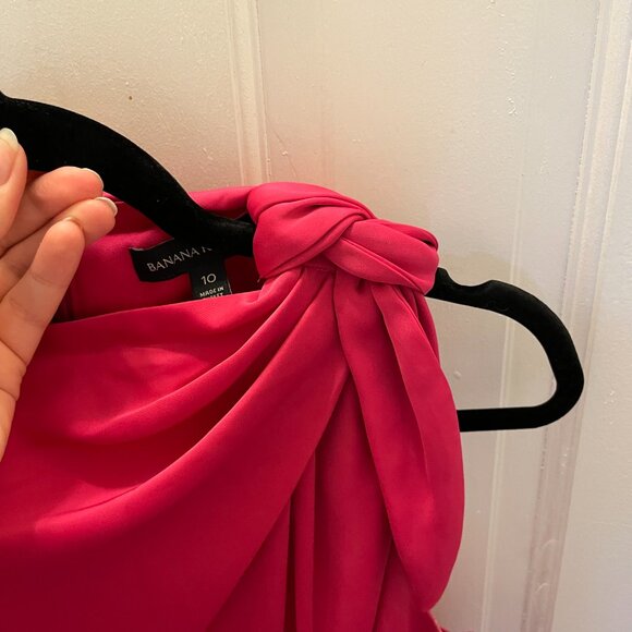 NWOT Banana Republic Tie Neck Sheath Dress - US 10 - Picture 4 of 9